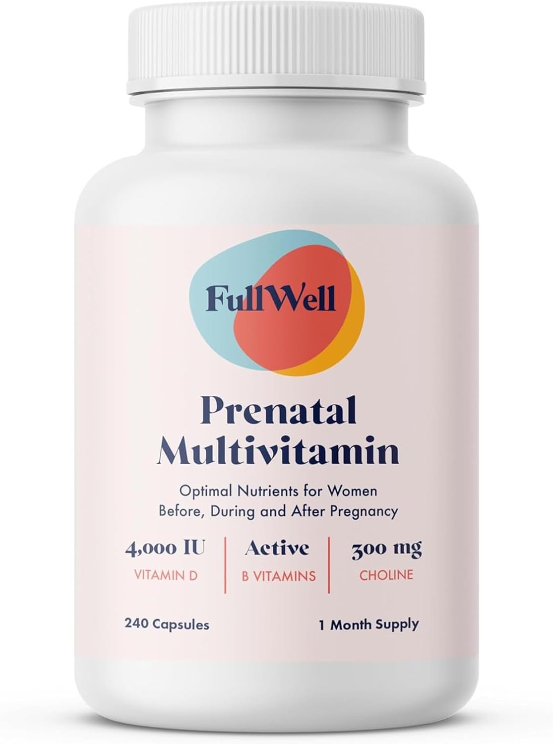 FullWell Women’s Prenatal Multivitamin, 240 Count (30 Servings)