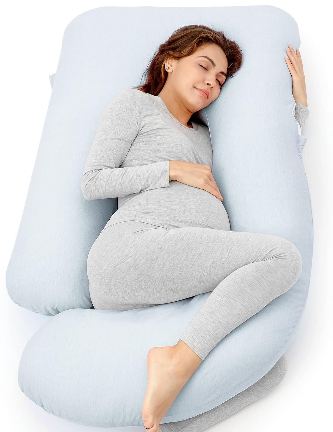 Momcozy Pregnancy Pillow for Sleeping – U Shaped Full Body Maternity Pillow