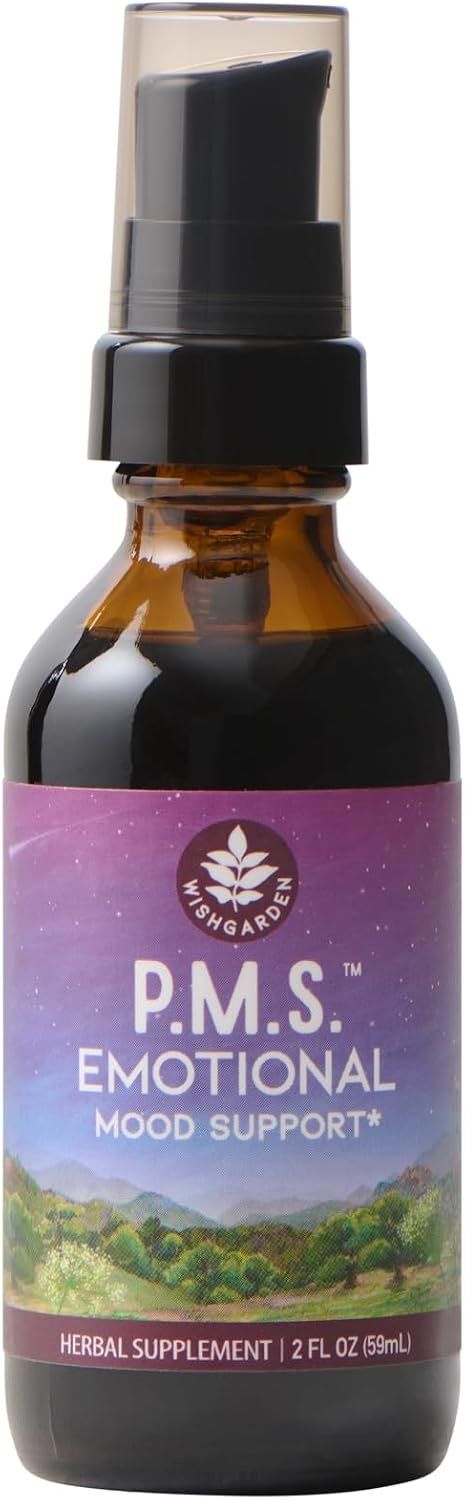 WishGarden Herbs PMS Emotional Support, Vitex Hormonal Tincture, 2oz