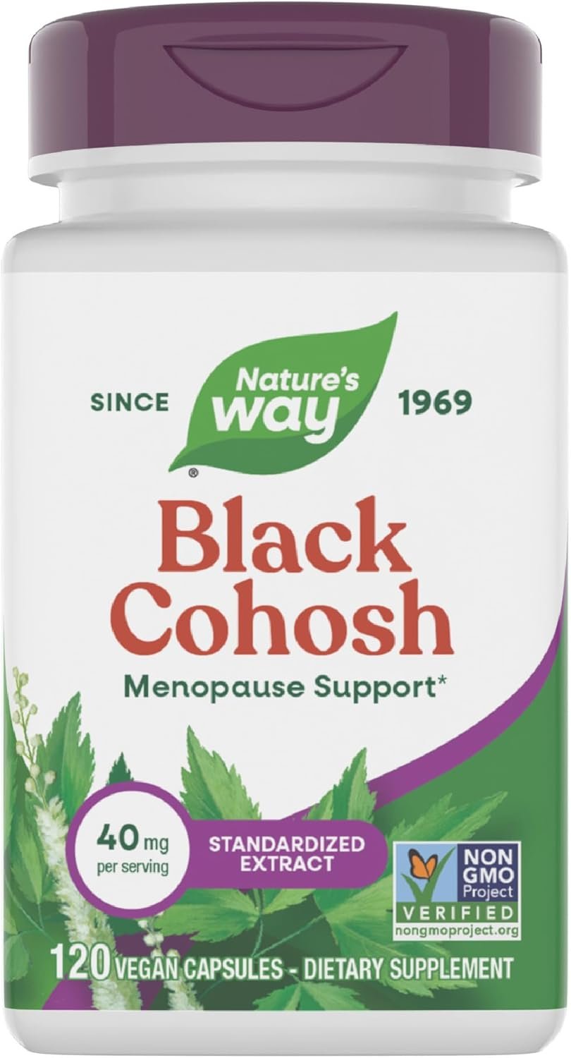 Nature’s Way Black Cohosh, Menopause Support Supplement for Women*, 120 ct