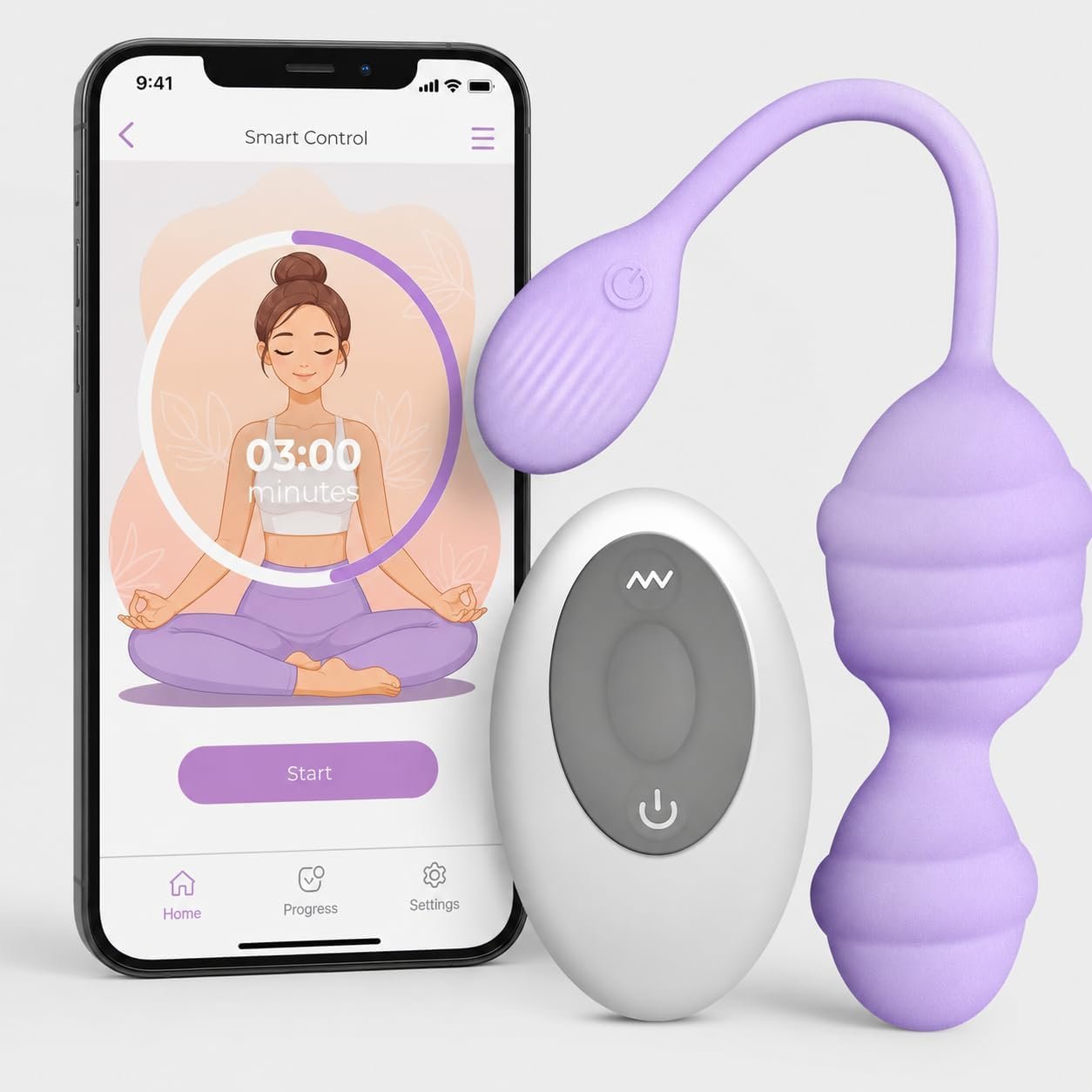 Smart Handheld Massage Device with App Control, Soft Silicone Relaxation Massager with Multiple Modes, Quiet Portable Waterproof Design for Neck Shoulder Back Leg Comfort, Purple