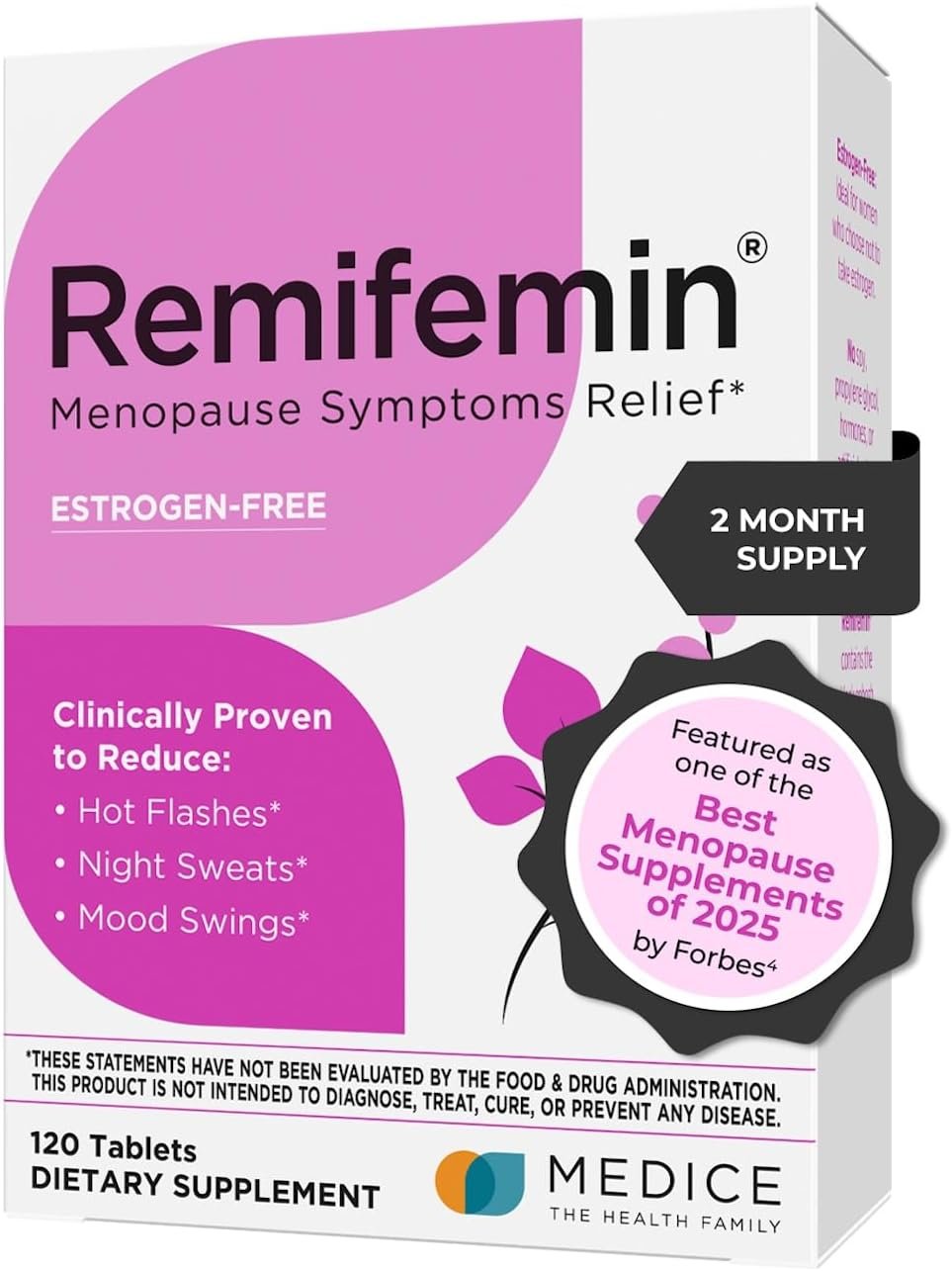 Remifemin Menopause Symptoms Relief – Clinically Proven Ingredients – Menopause Supplements – Black Cohosh – Estrogen-Free – Made in Germany – 120 Tablets