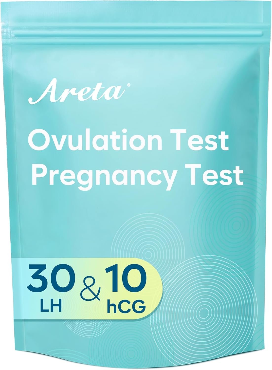 Areta Ovulation & Pregnancy Test Strips Combo Kit, 30 LH + 10 hCG