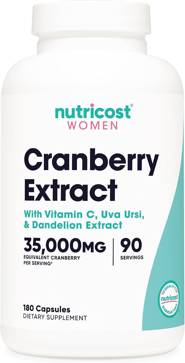 Nutricost Cranberry Extract for Women 180 Capsules for 90 Servings