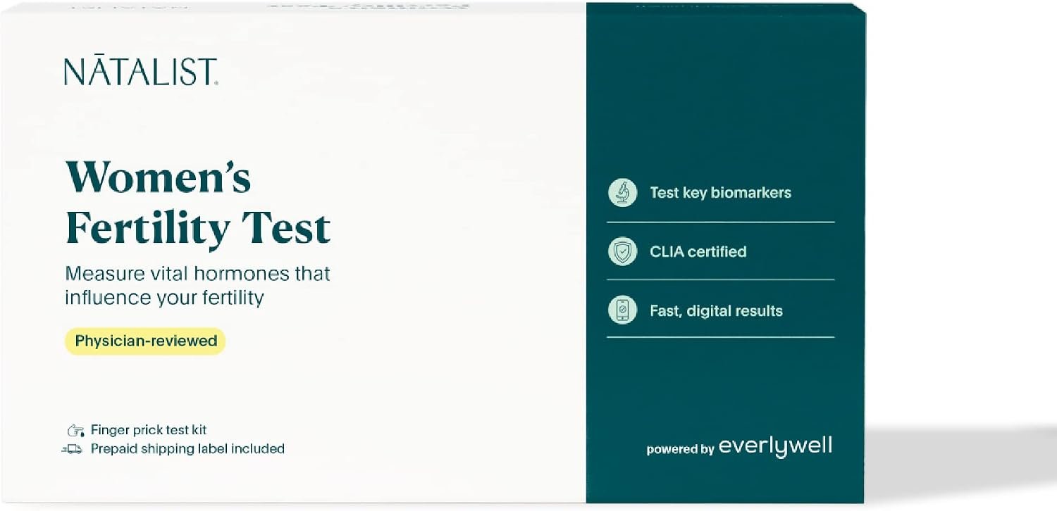 Natalist Women’s Fertility Test – at-Home Test Kit by Everlywell Measures Key Hormones – Physician-Reviewed Digital Results Within Days – Ages 18+