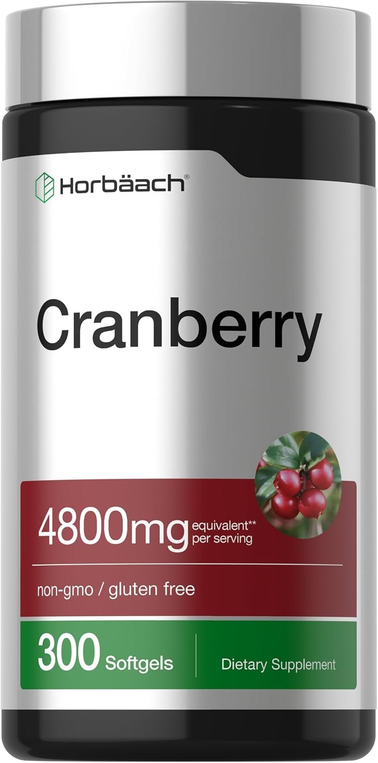 Horbäach Cranberry Pills | 300 Softgels | Non-GMO, Gluten Free Supplement