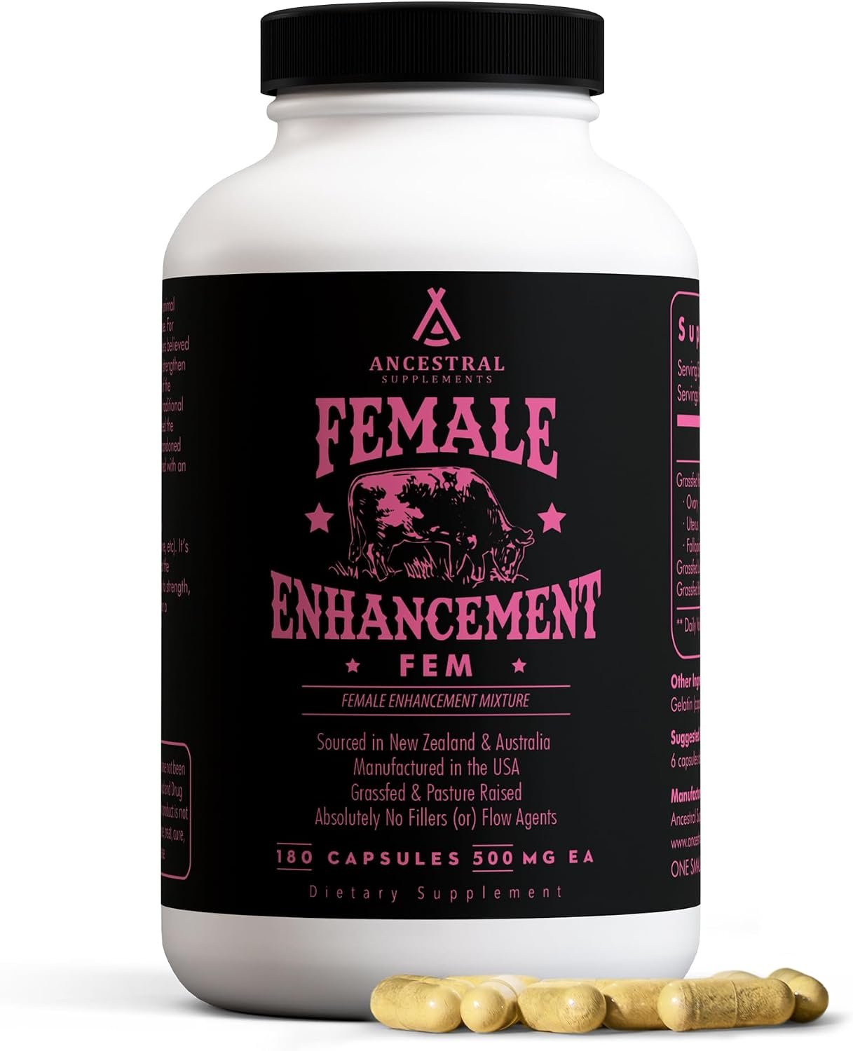 Ancestral Supplements Primal Beef Organ Supplement for Women, 180 Ct