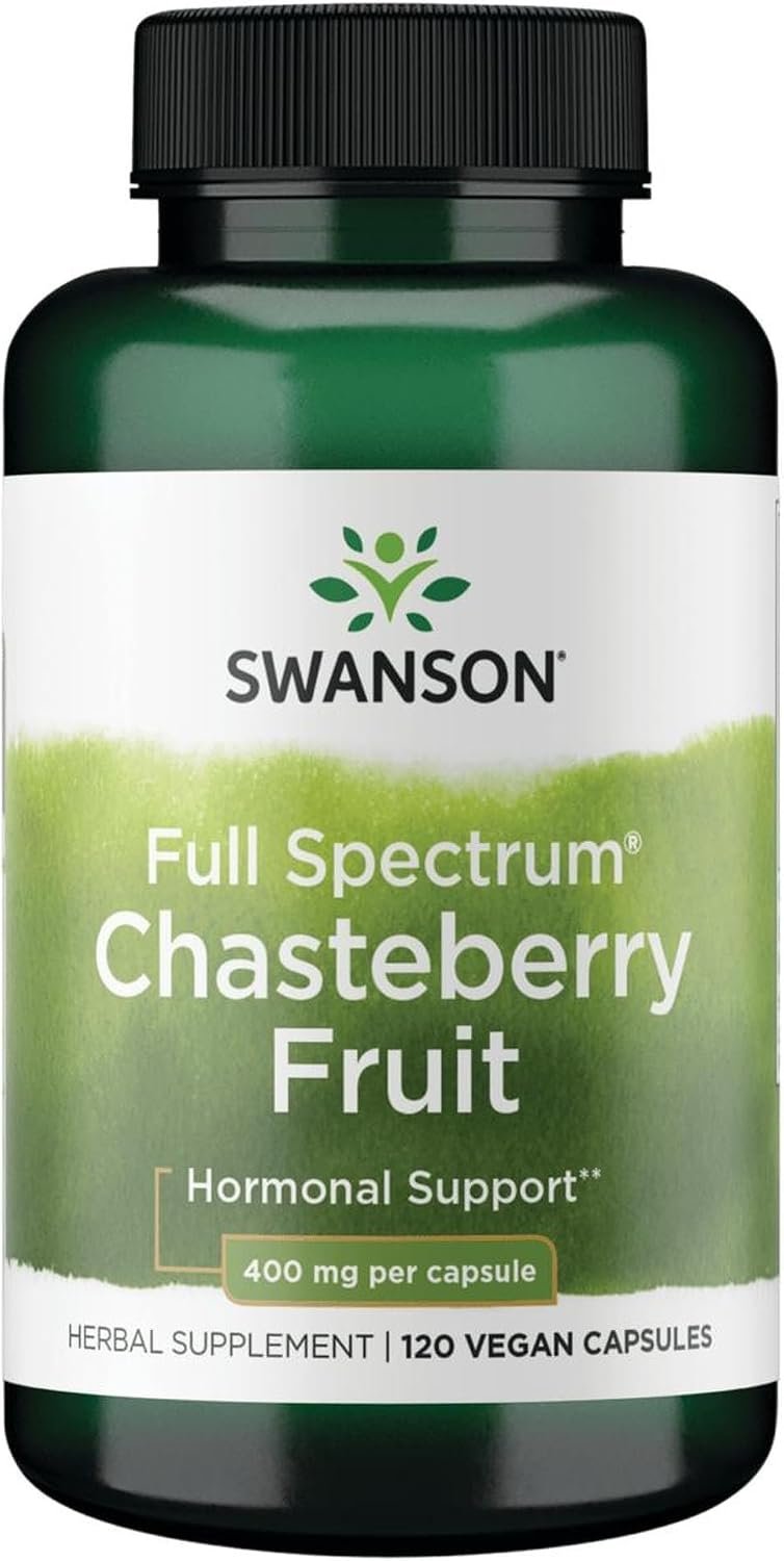 Swanson Chasteberry Fruit Herbal Supplement, 400 mg Each, 120 Capsules