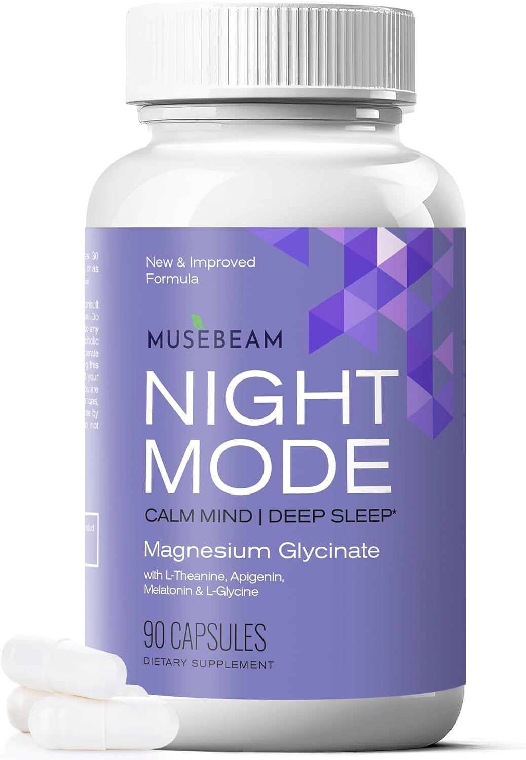 MuseBeam Night Mode Magnesium Glycinate Sleep Support Supplement