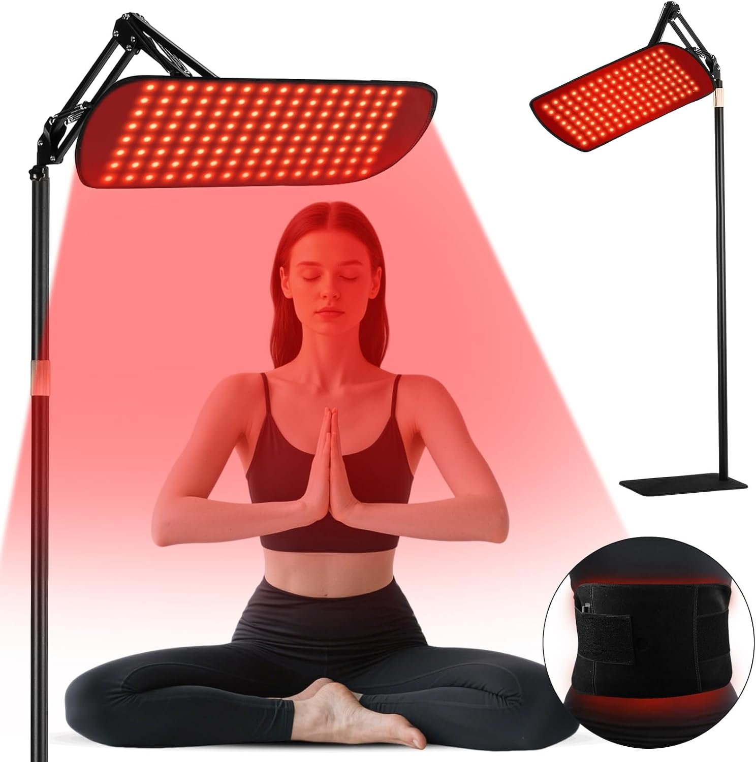 135 Red Light Therapy for Face and Body, Multifunction Red Light Therapy with Stand, Dual Different LEDs(660nm& 850nm) Light with Belt and Stand