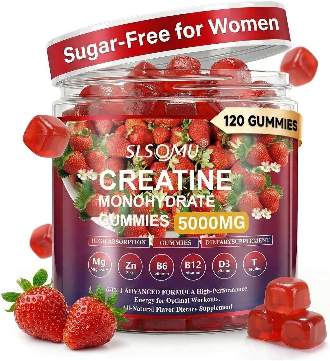 Creatine for Women & Men, Creatine Monohydrate Gummies, 0 Sugar