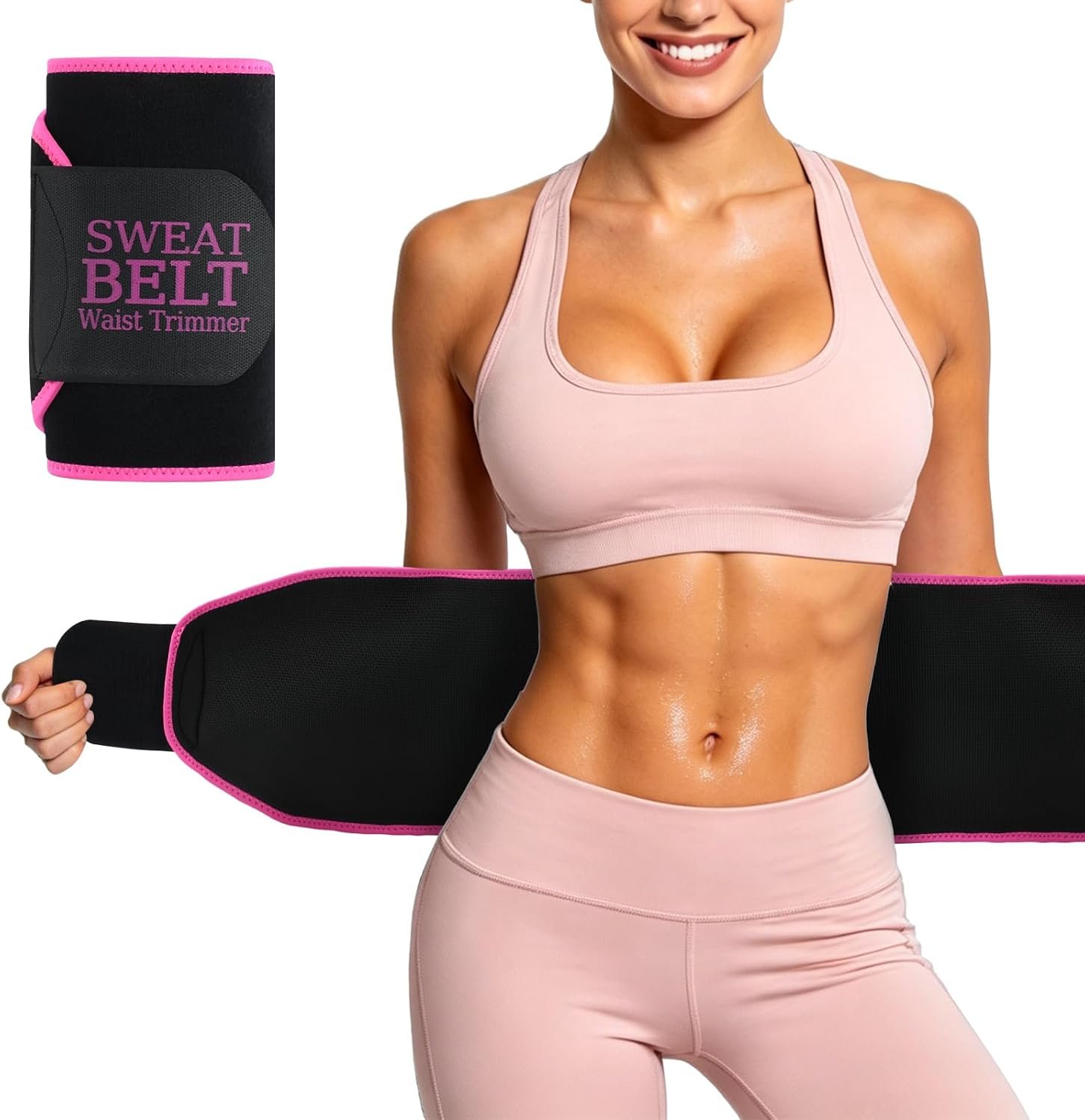 Lisacool Waist Trainer for Women Sweat Band Trimmer Exercise Belt