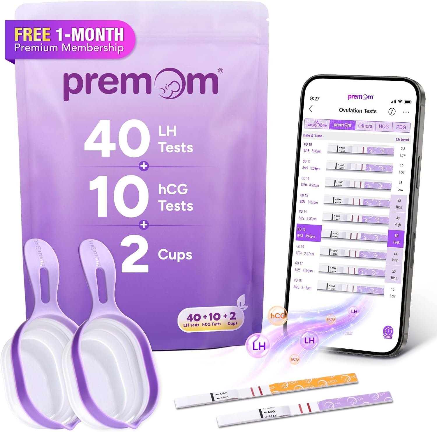 Premom Quantitative Ovulation Test Strips: 5X Pregnancy Rate Found* Use App
