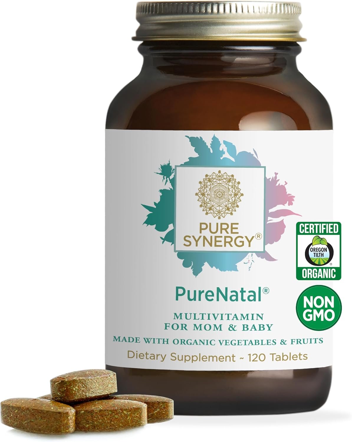 PURE SYNERGY PureNatal Prenatal Vitamins (120 Tablets)