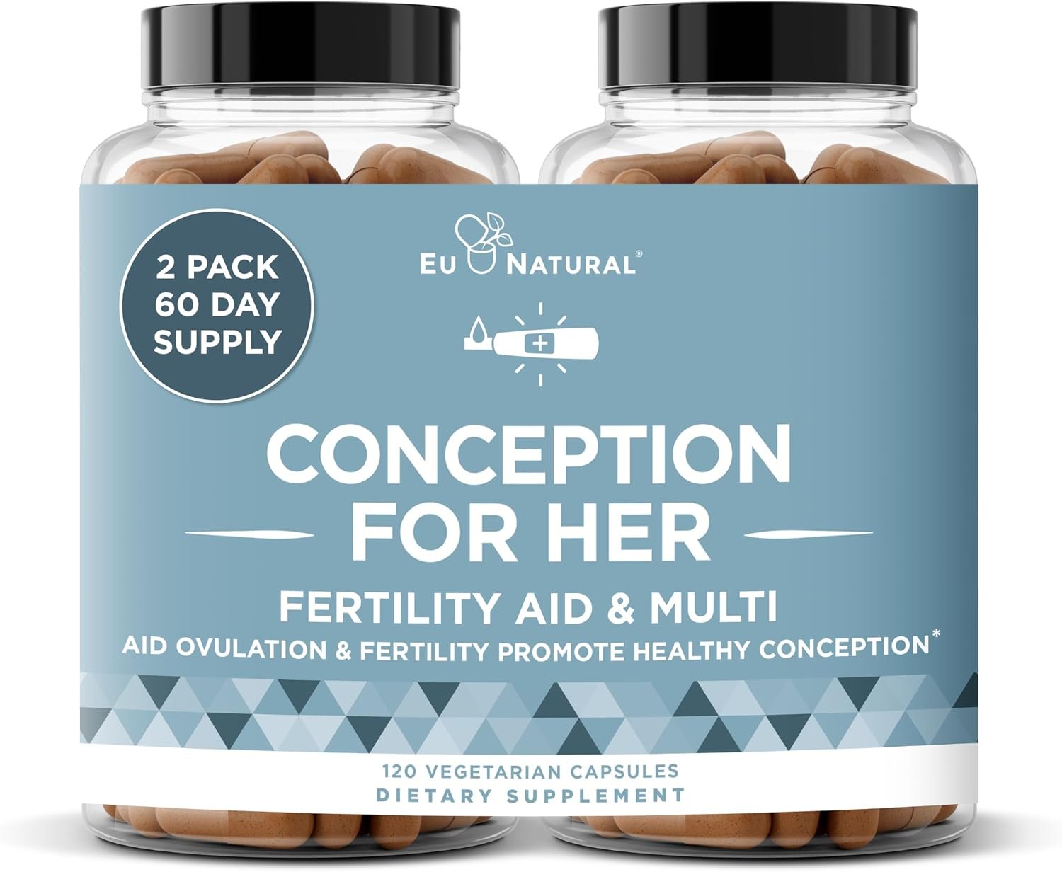 Eu Natural Conception for Her Fertility Supplements for Women, 120 Veg Caps