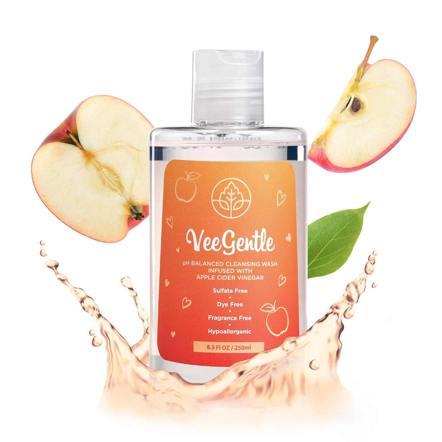 VeeFresh VeeGentle pH Balanced Feminine Wash – Apple Cider Vinegar, 250ml