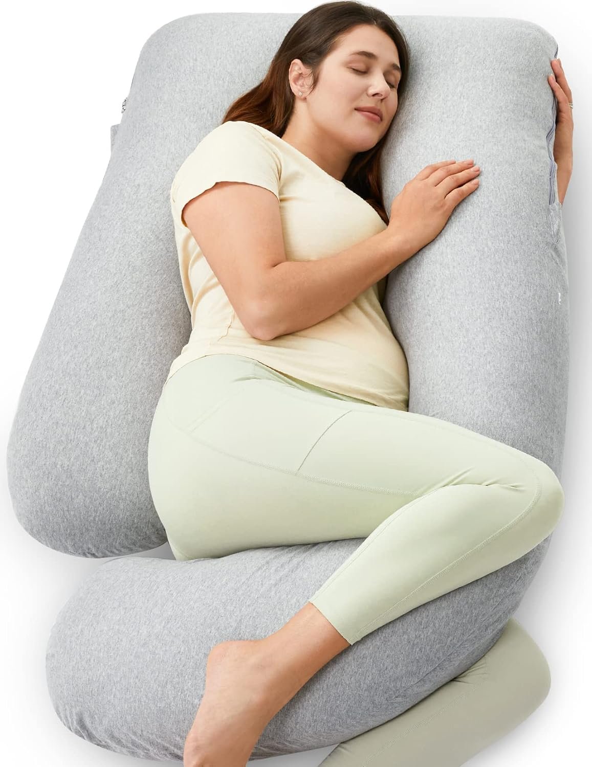 Momcozy Pregnancy Pillow for Sleeping – U Shaped Full Body Maternity Pillow