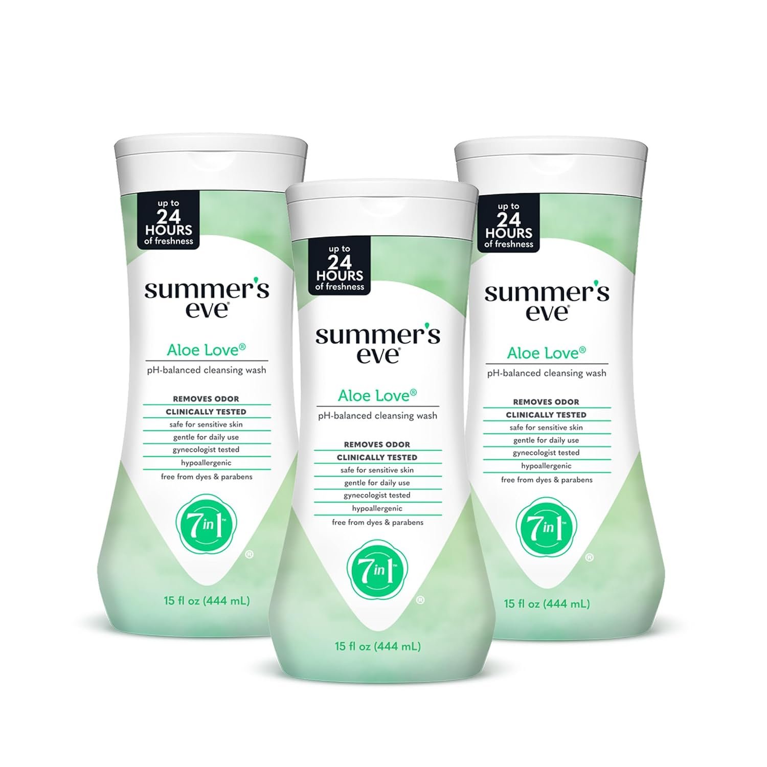 Summer’s Eve All-Over Daily Feminine Wash, Aloe Love, 15 Fl Oz, 3 Pk