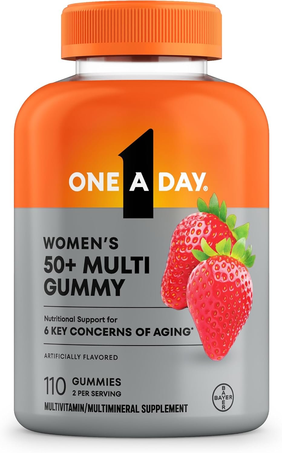 One A Day Multivitamin for Women 50 and Over, Women’s Multivitamin Gummy 50 plus for Immune Support, Eye Health & Healthy Brain Function, Gummy Vitamins for Women 50 plus, 110 Ct (Packaging May Vary)