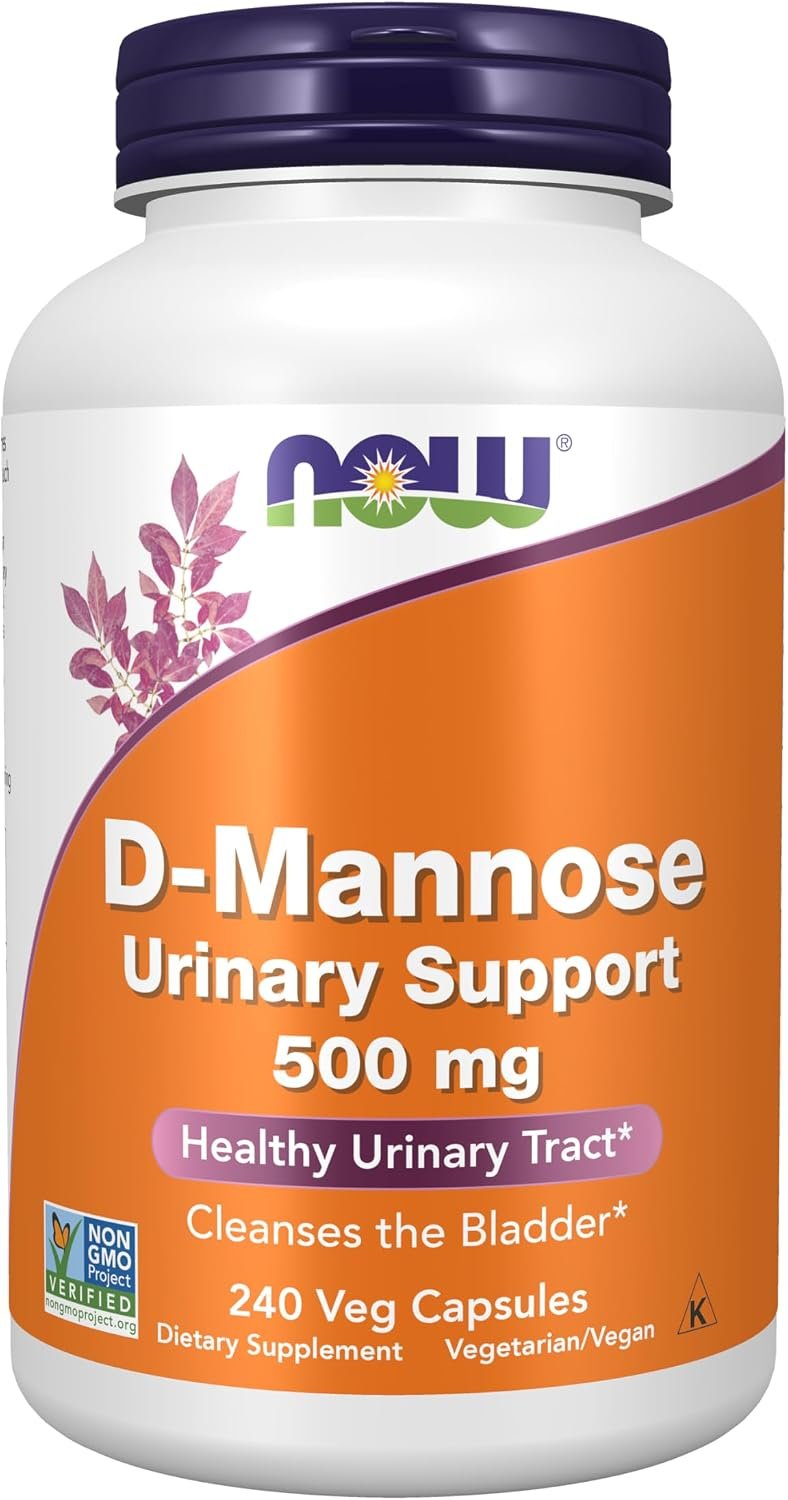 NOW Foods Supplements, D-Mannose 500 mg, Non-GMO Project Verified, Healthy Urinary Tract*, 240 Veg Capsules
