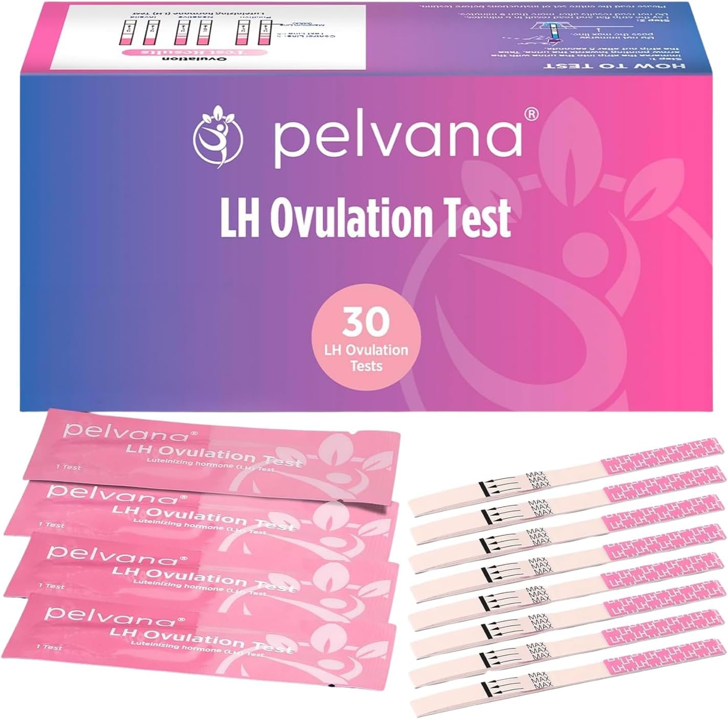Pelvana Ovulation Test Strips Easy at-Home Fertility Testing Kit (30 Tests)