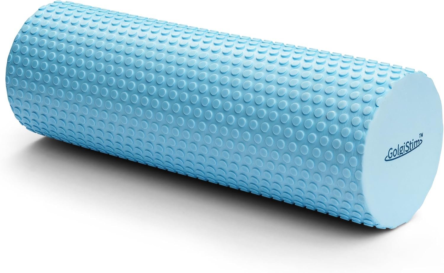 11.8 Inch Medium Density Foam Massage Roller – Light Blue Trigger Point Massage Roller for Deep Tissue Excercise, Massage and Recovery by GolgiStim