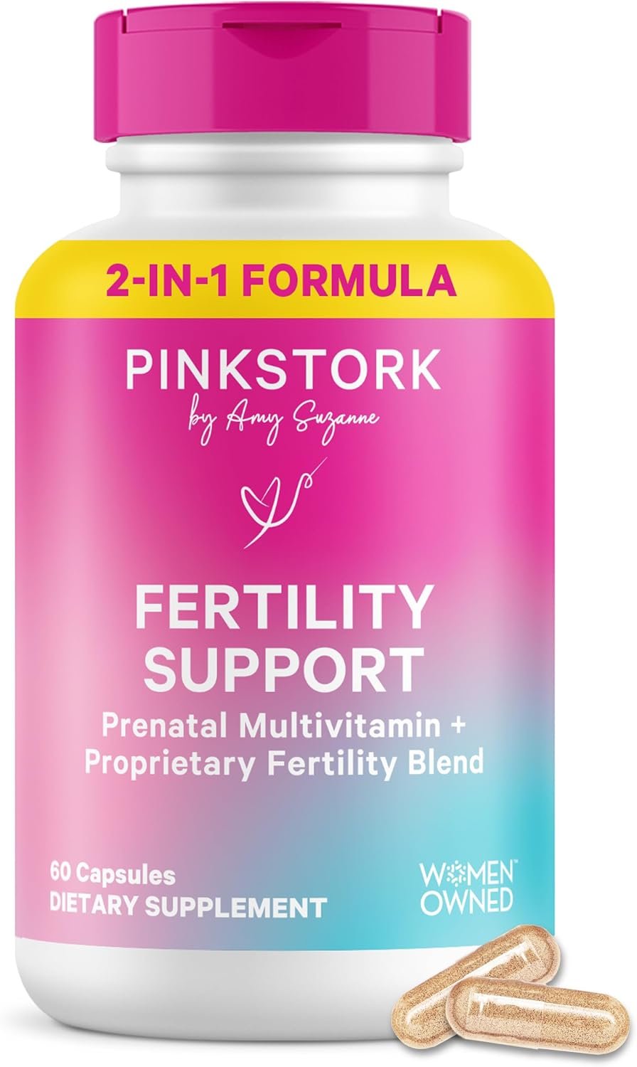 Pink Stork Fertility Supplements for Women, 60 Capsules