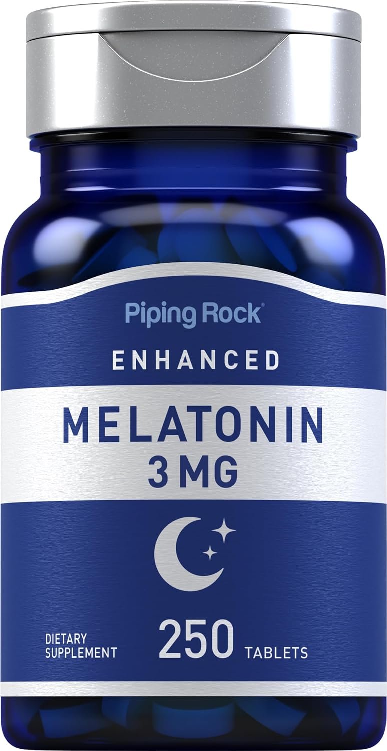 Piping Rock Melatonin 3mg | 250 Tablets | Adult Support Supplement