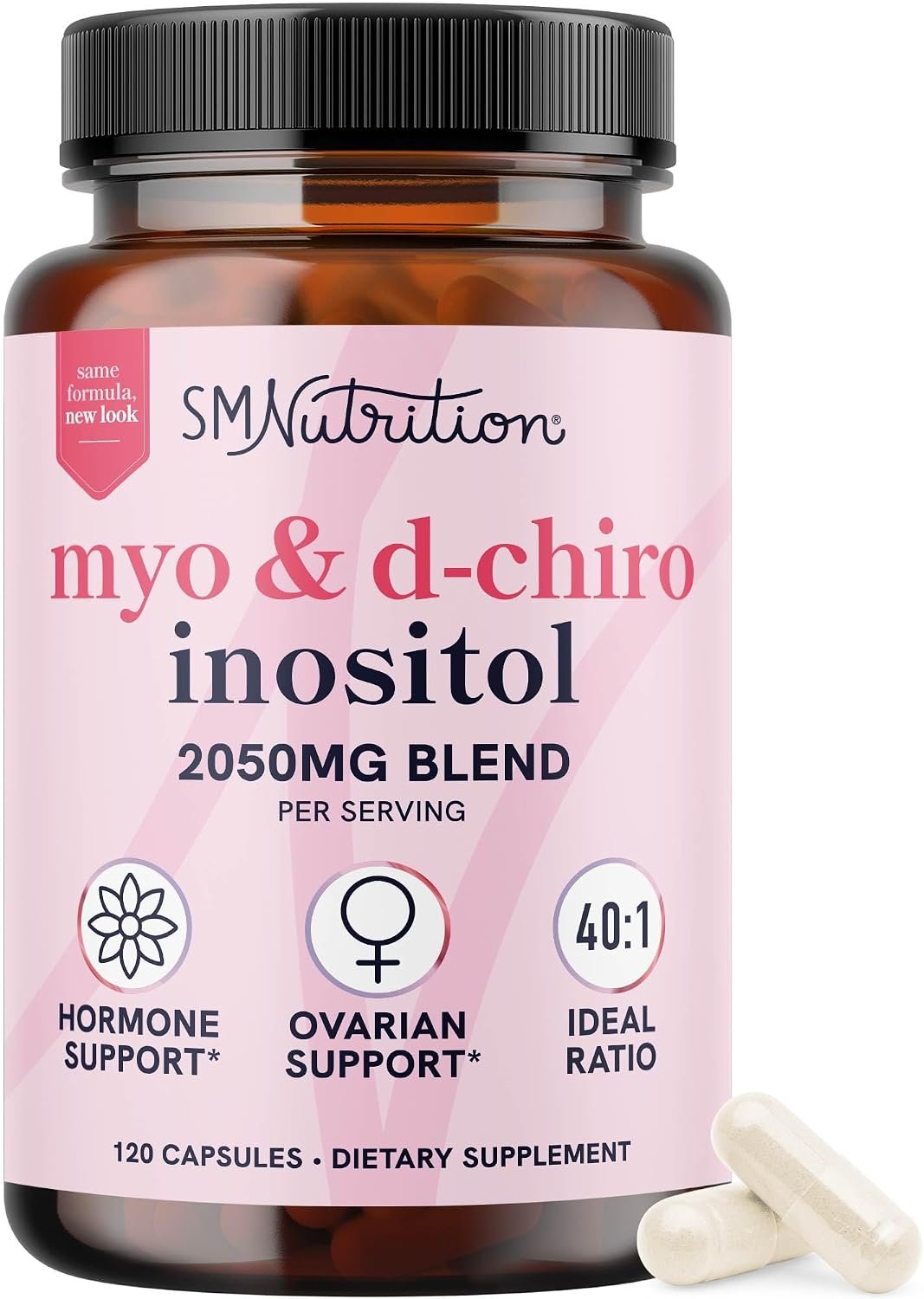 Myo-Inositol & D-Chiro Inositol for Hormone Balance for Women, 40:1 Ratio