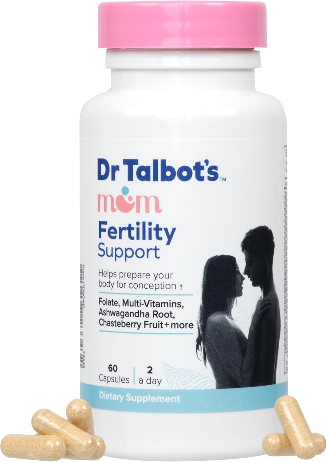 Dr. Talbot’s Mom Fertility Support Multi-Vitamins – Aids Ovulation and Prepares Body for Conception – 60 Capsules