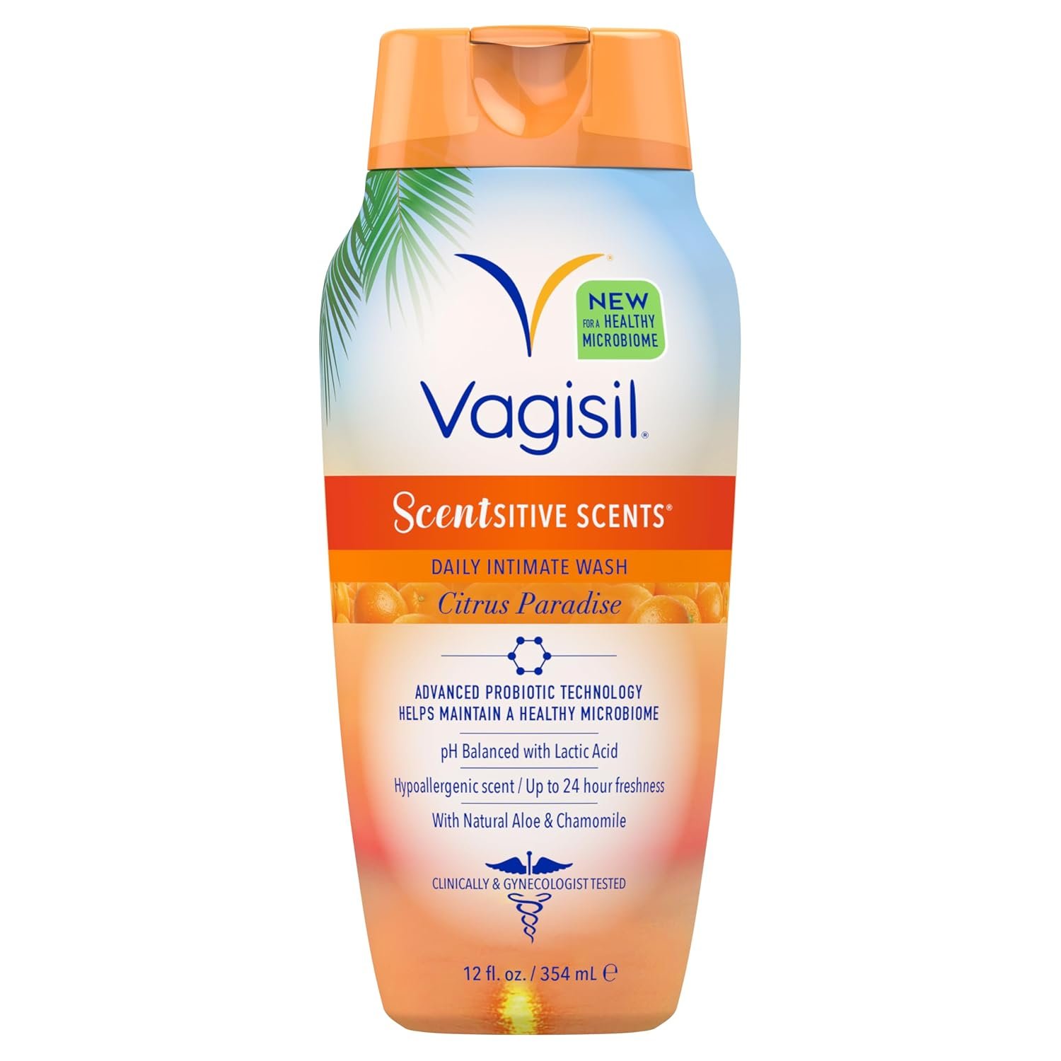 Vagisil Scentsitive Scents Feminine Wash, Citrus Paradise, 12 Fl Oz (1 Pk)
