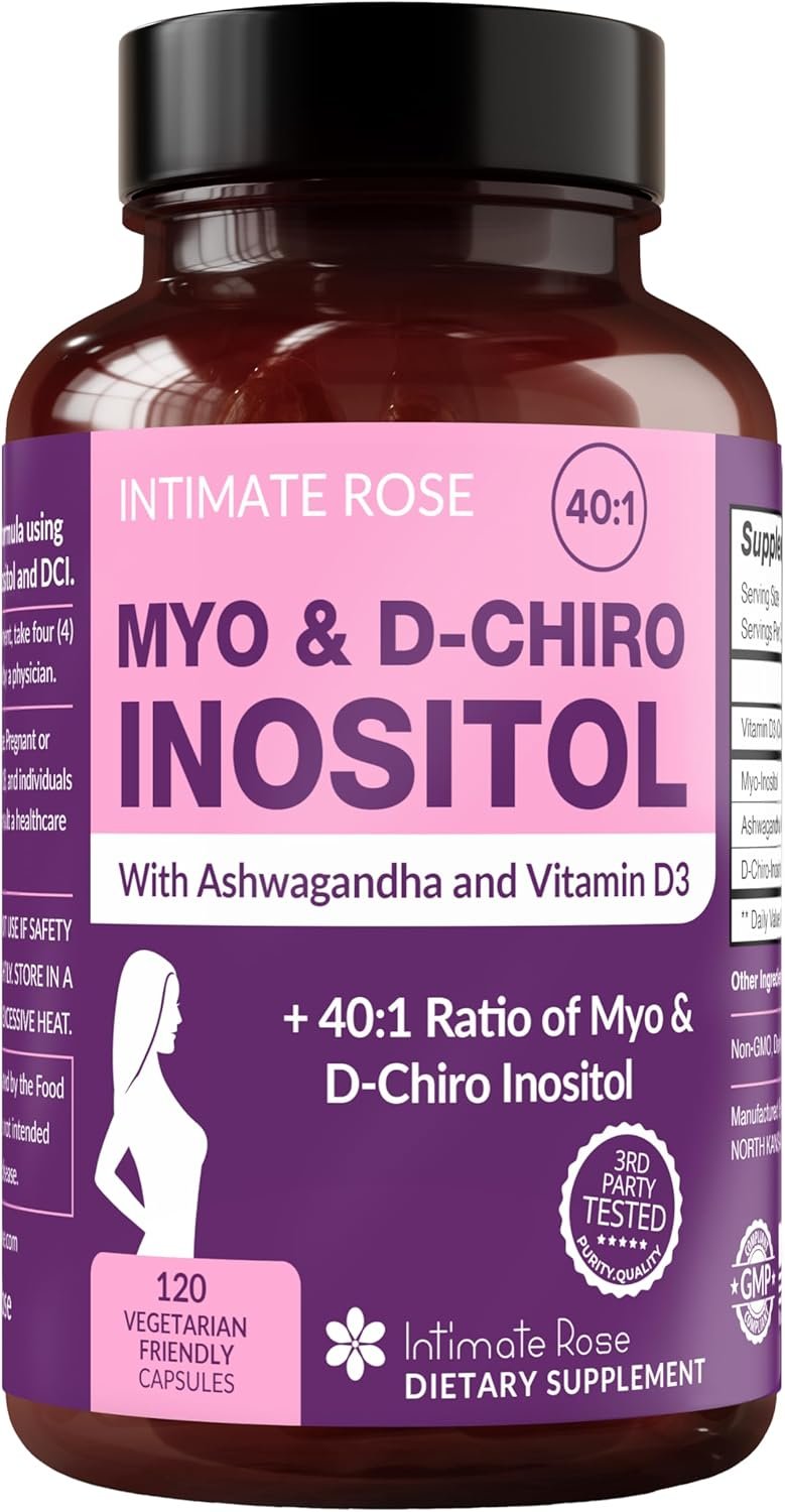 Myo-Inositol & D-Chiro Inositol for Hormone Balance for Women, 40:1 Ratio