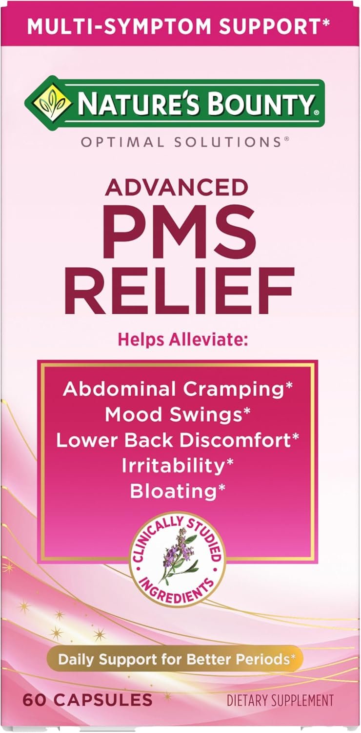 Nature’s Bounty Optimal Solutions Advanced PMS Relief for Menstrual Cycle