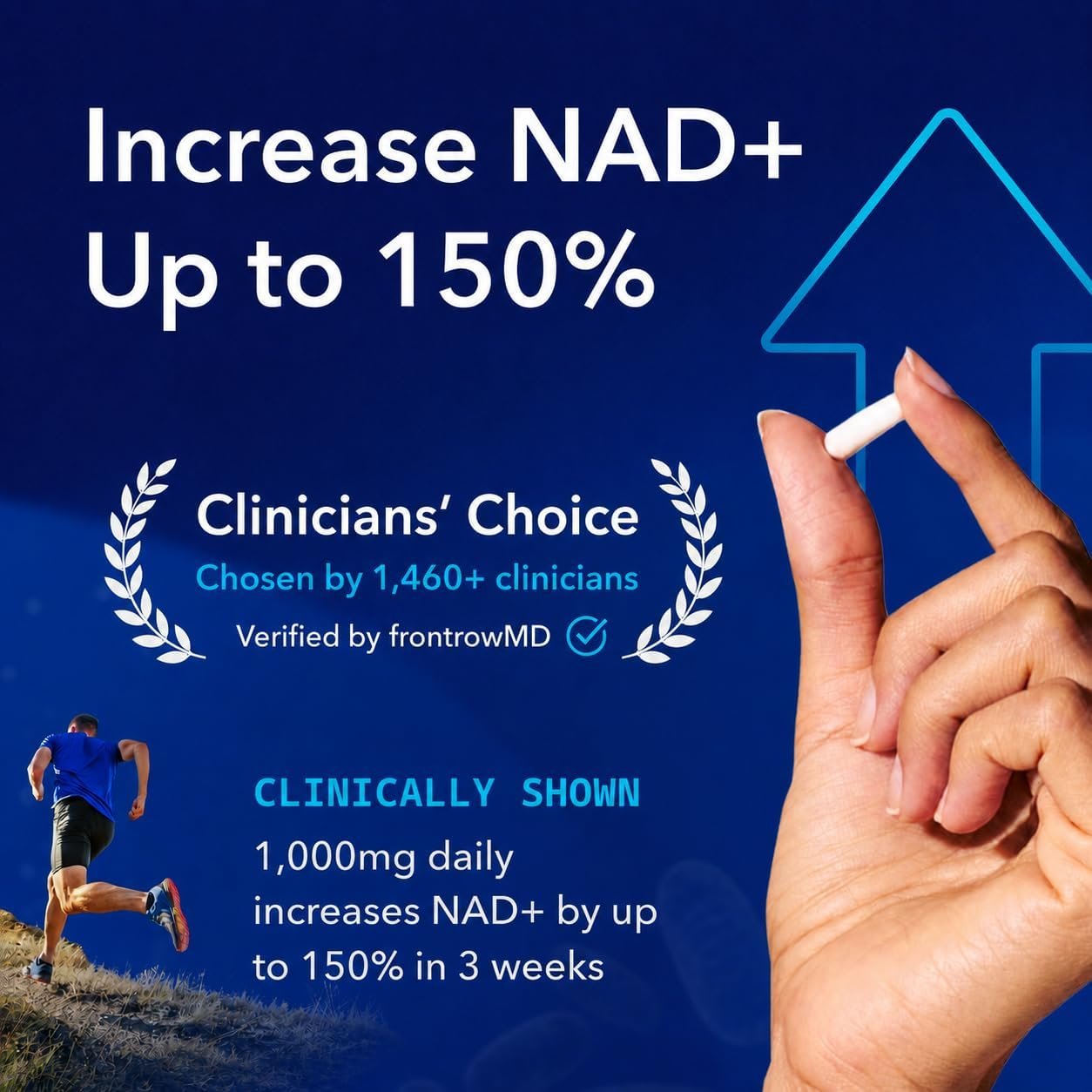 TRU NIAGEN NAD+ Supplement, Nicotinamide Riboside 1000mg, 30 Daily Servings