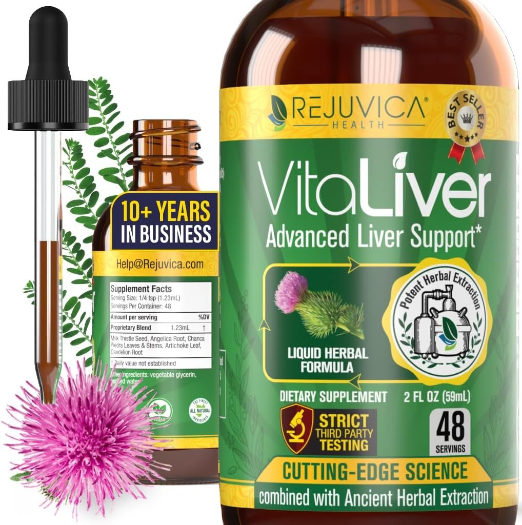 Vitaliver – Liver Cleanse Detox Drops – Milk Thistle Artichoke