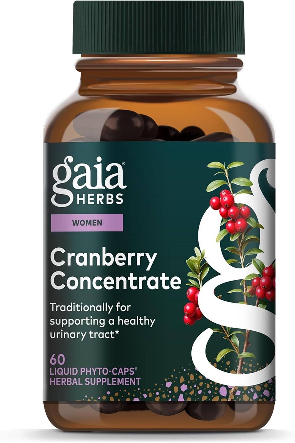 Gaia Herbs Cranberry Concentrate, 60 Vegan Capsules, 60 Servings
