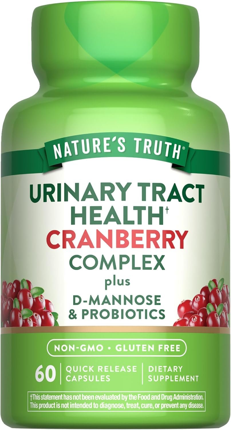 Nature’s Truth Cranberry Pills | 60 Capsules | Plus D-Mannose & Probiotics