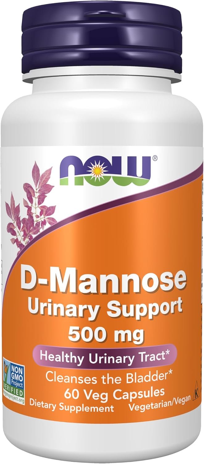 Now Foods Supplements, D-Mannose 500 mg, Non-GMO Project Verified, Healthy Urinary Tract*, 60 Veg Capsules