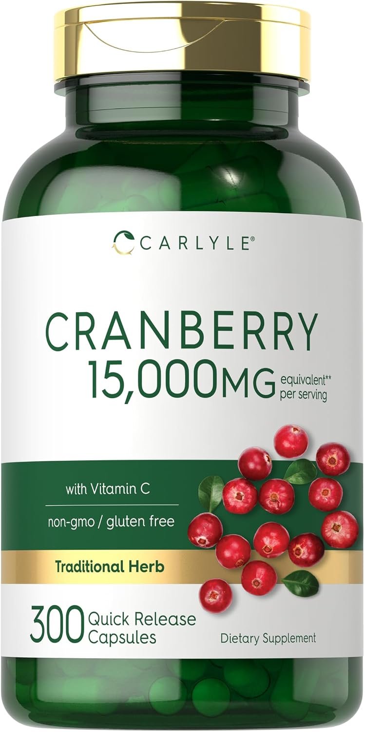 Carlyle Cranberry Capsules with Vitamin C | 300 Pills