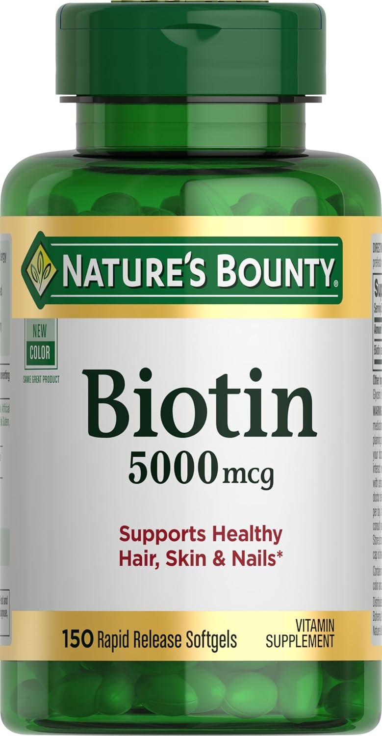 Nature’s Bounty Biotin 5000 mcg, 150 Softgels