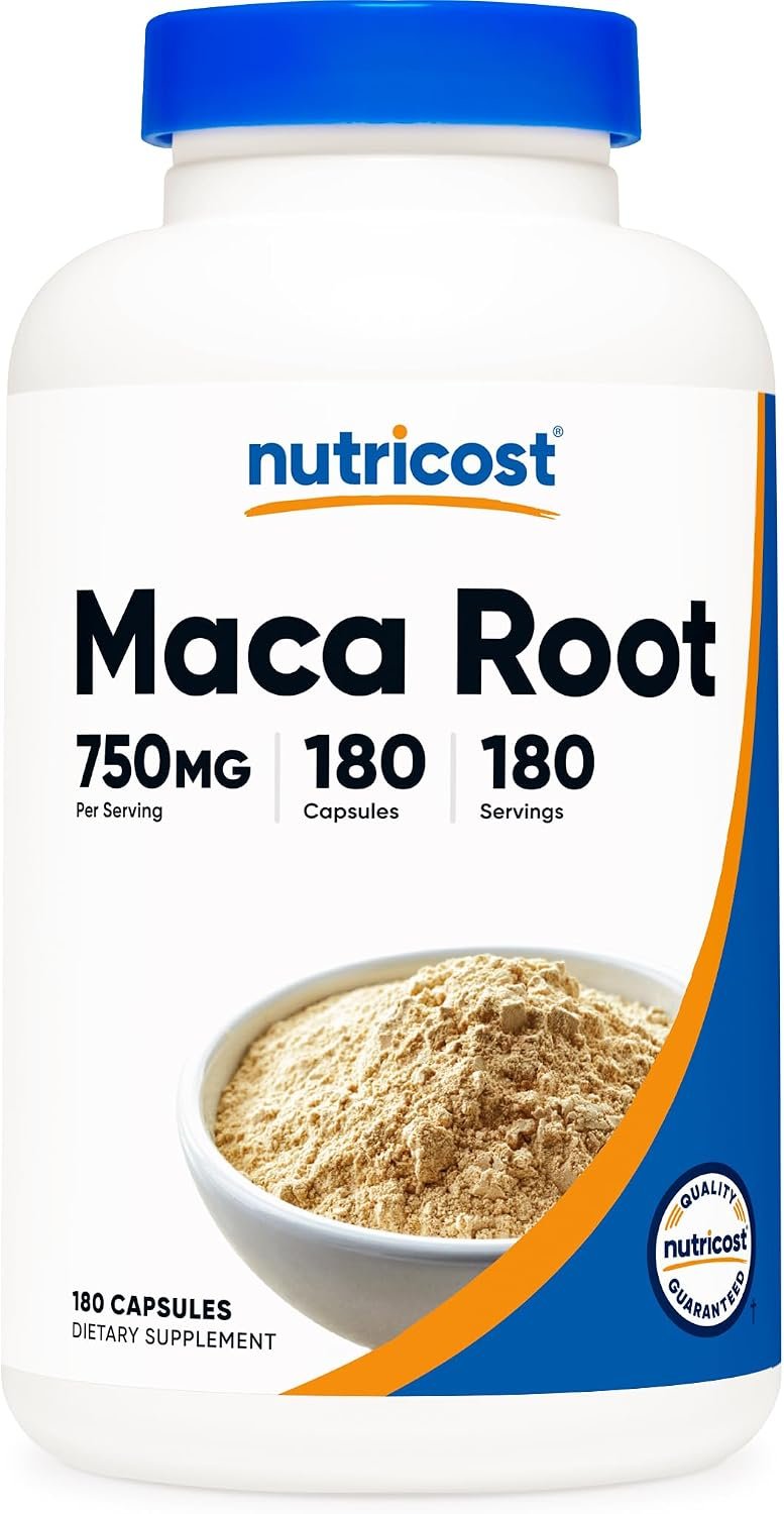 Nutricost Maca Root Capsules 750mg, 180 Capsules For 180 Servings
