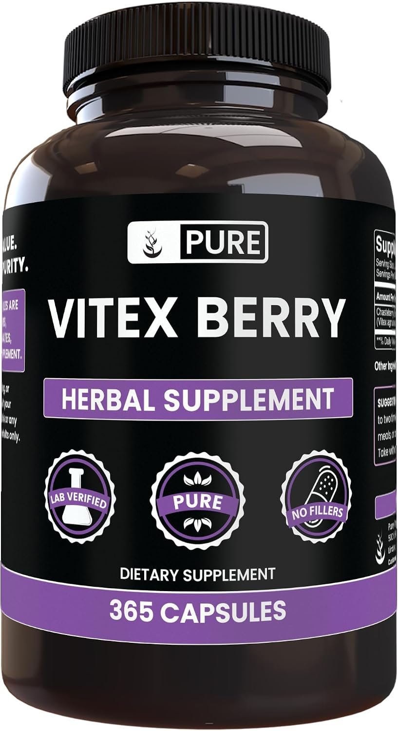 Pure Original Ingredients Vitex Berry (Chasteberry) (365 Capsules) No Magnesium Or Rice Fillers, Always Pure, Lab Verified
