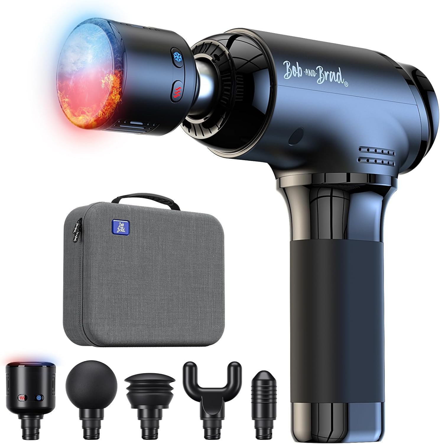 BOB AND BRAD T2 Pro Deep Tissue Massage Gun with Heat & Cold, Percussion