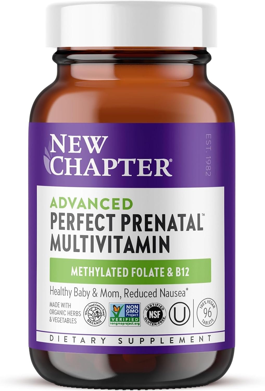 New Chapter Advanced Perfect Prenatal Vitamins, 96 Count