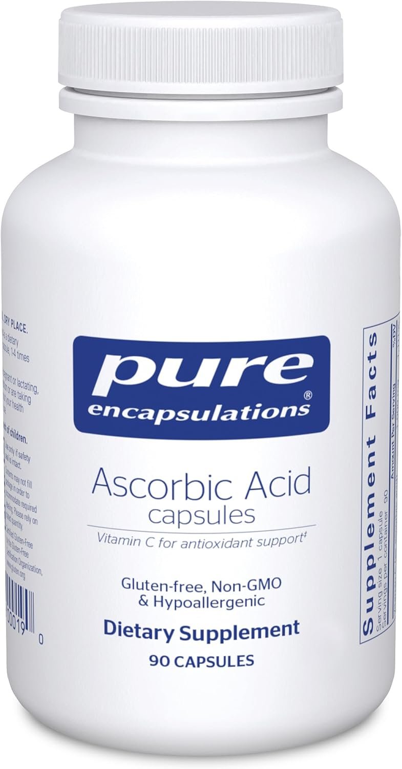 Pure Encapsulations Ascorbic Acid Capsules, 90 Capsules