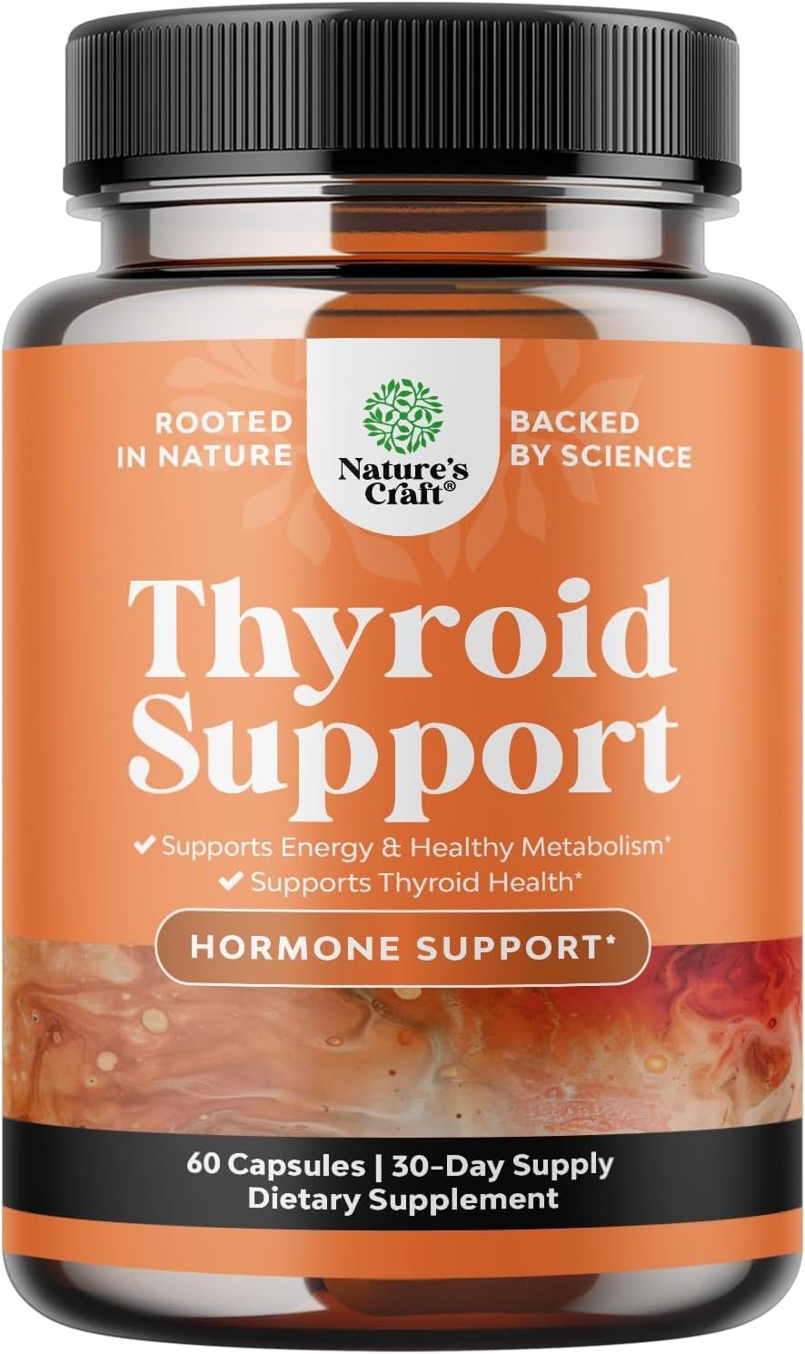 Thyroid Support for Women & Men – Metabolic & Energy Support – 60 Capsules