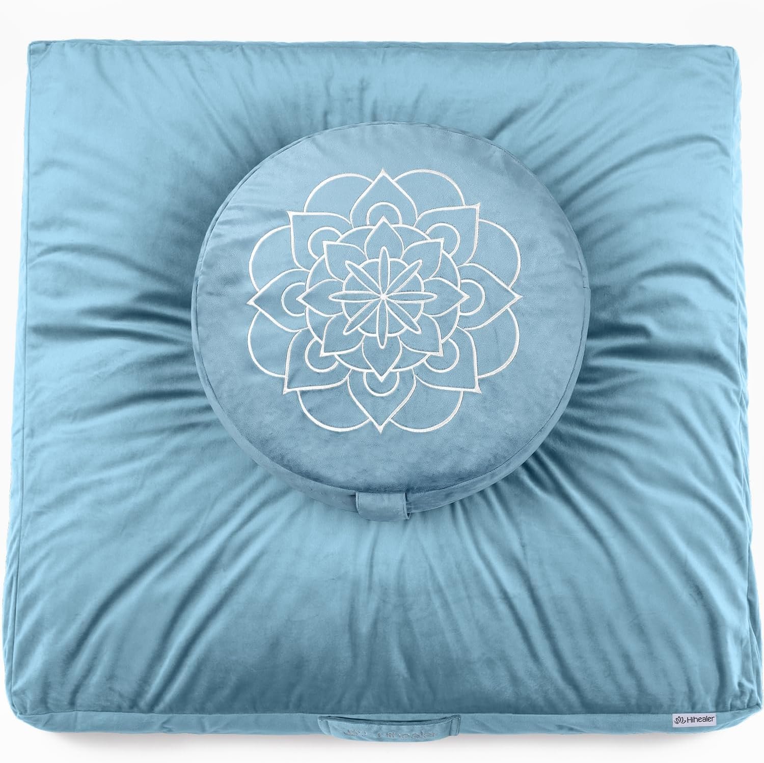 Hihealer Meditation Cushion, Traditional Tibetan Velvet Meditation Pillow