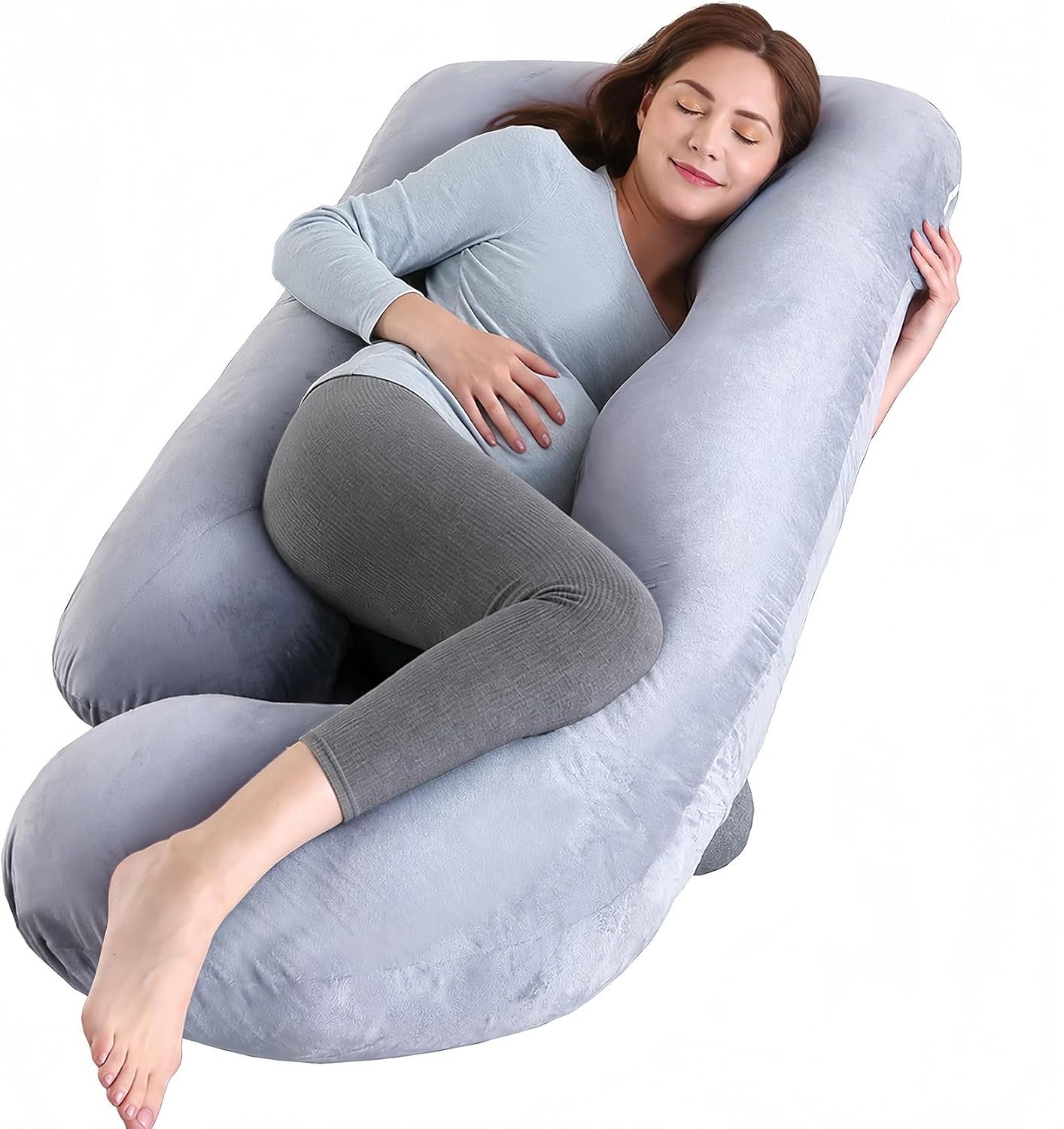 U Shaped Pregnancy Pillow for Sleeping, Maternity Body Pillow for Women
