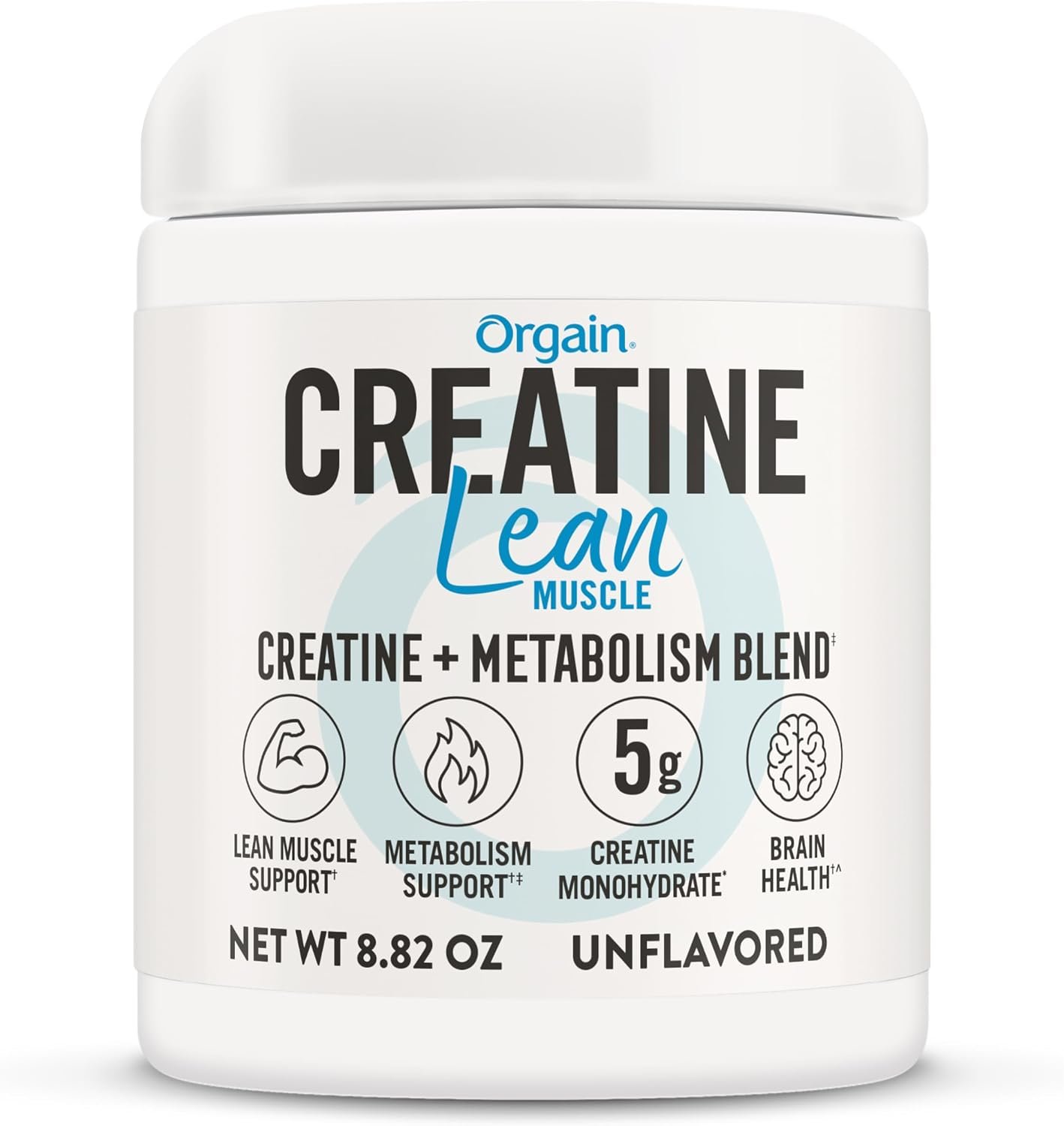 Orgain 5g Creatine Monohydrate Lean Muscle Powder, Unflavored, 8.82oz