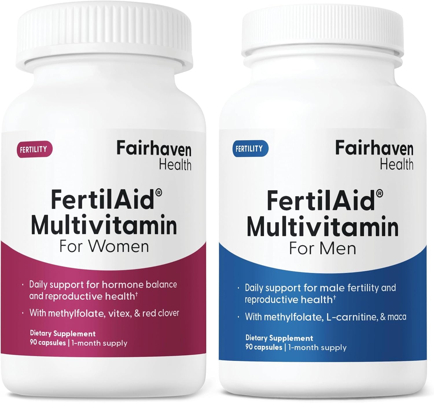 Fairhaven Health FertilAid for Men and Women Combo, 90 Caps/90 Caps